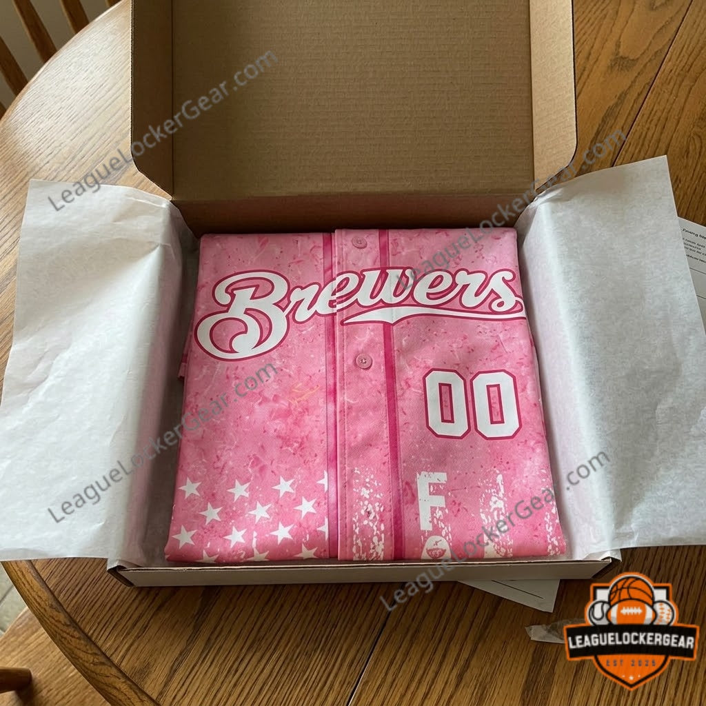 Milwaukee Brewers Breast Cancer Awareness Baseball Jersey