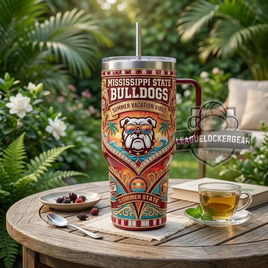 Mississippi State Bulldogs Summer Vacation Vibes Tumbler