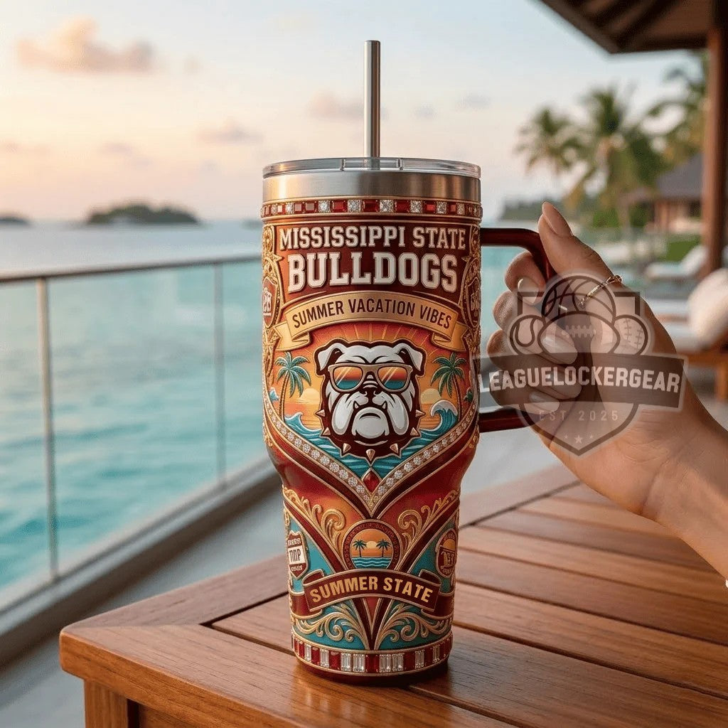 Mississippi State Bulldogs Summer Vacation Vibes Tumbler