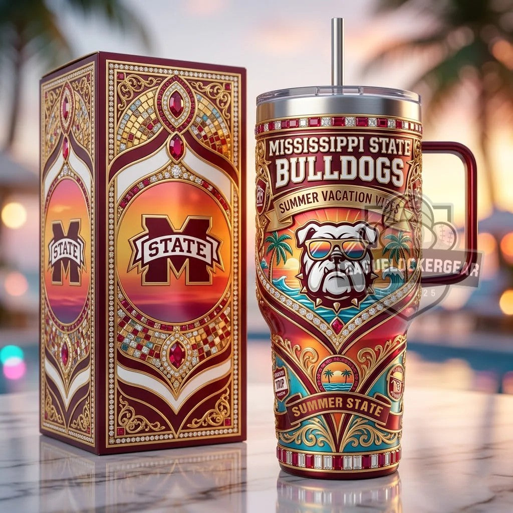 Mississippi State Bulldogs Summer Vacation Vibes Tumbler