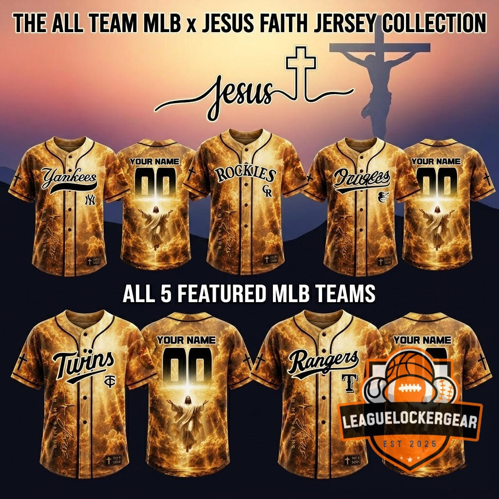 MLB All Teams Jesus Faith Collection Baseball Jersey