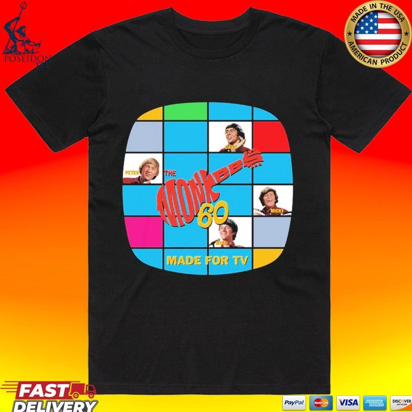 Monkees Retro Made For Tv Test Pattern T-shirt