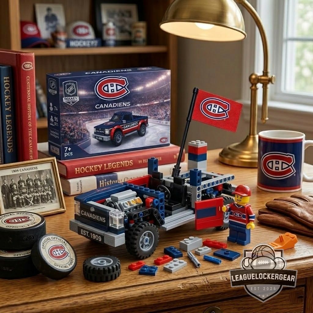 Montreal Canadiens Building Block Pickup Truck Set
