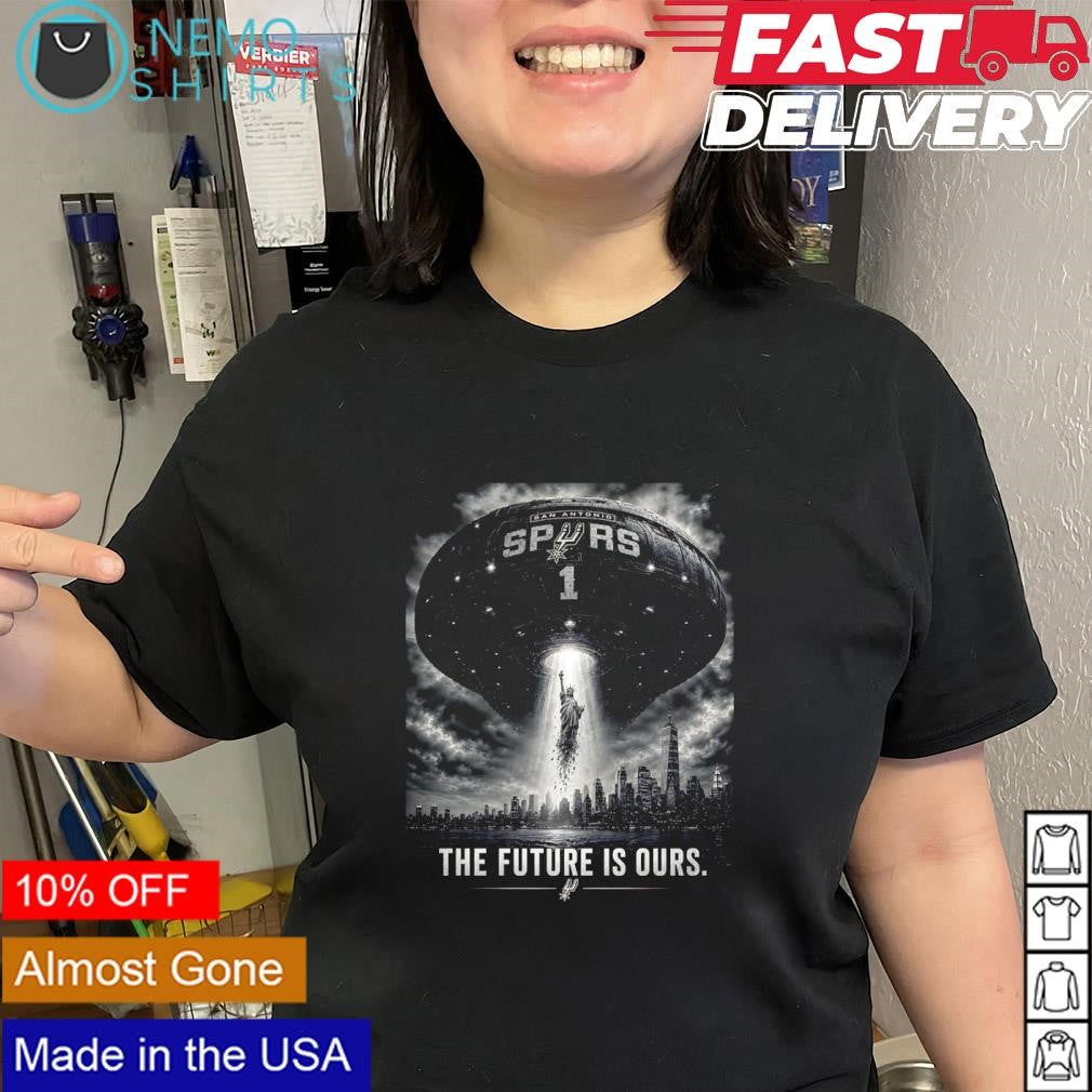 San Antonio Spurs UFO the Alien the future is ours NYC slogan shirt