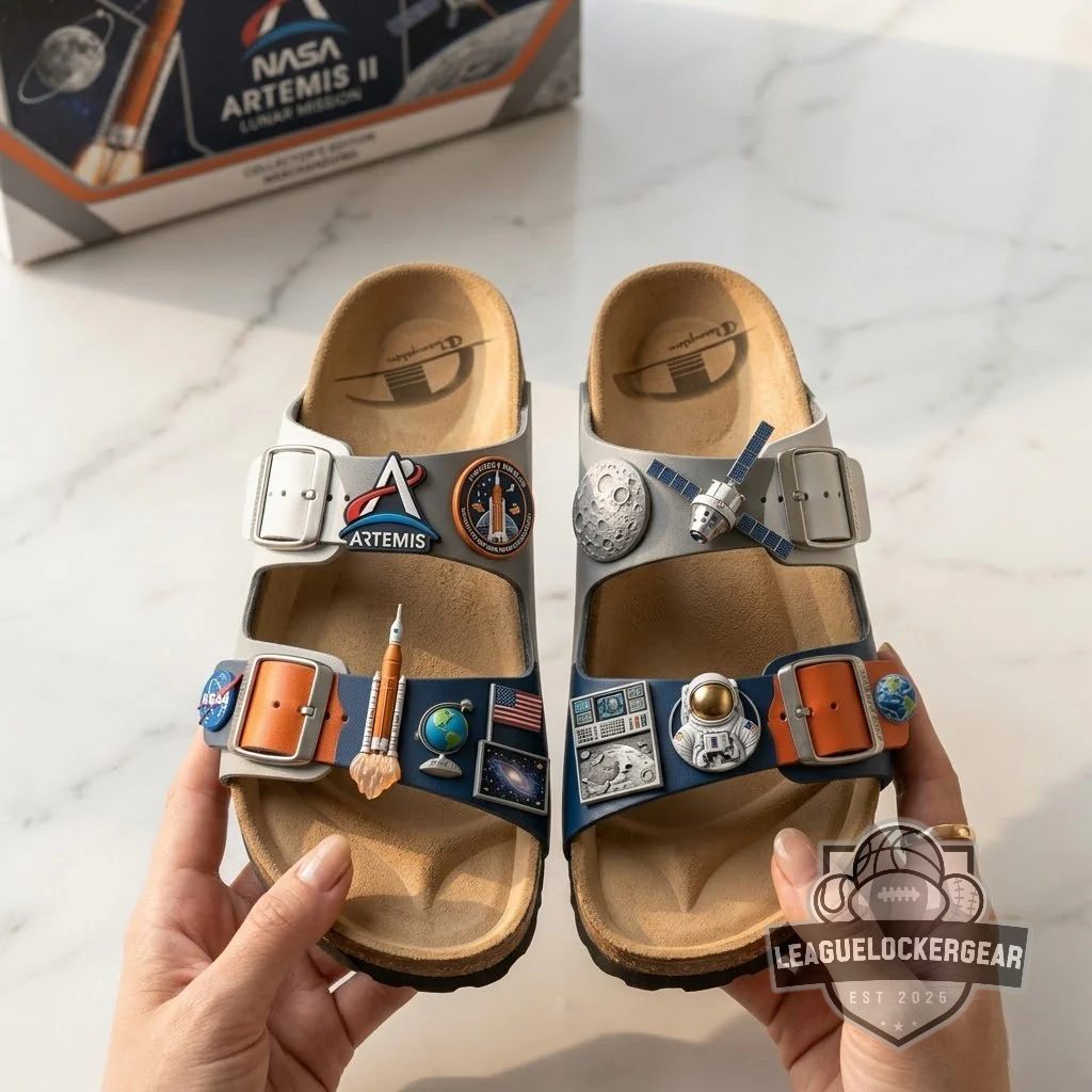 NASA Artemis II Lunar Mission Sandals With Charms