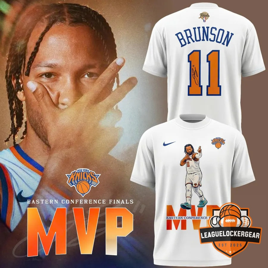 Knicks Jalen Brunson Eastern Conference Finals MVP Signed T-Shirt