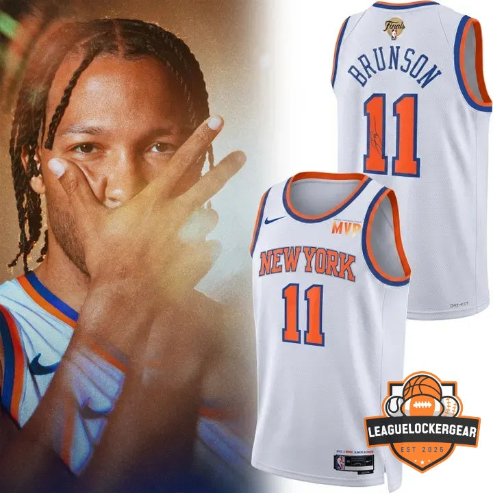 Knicks Jalen Brunson MVP Finals Signed Basketball Jersey