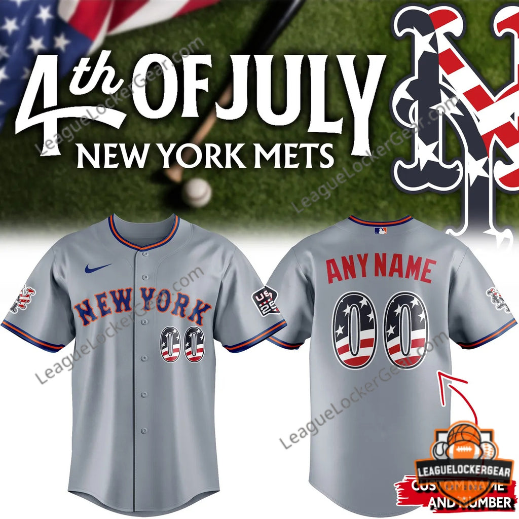 New York Mets 4th of July Baseball Jersey