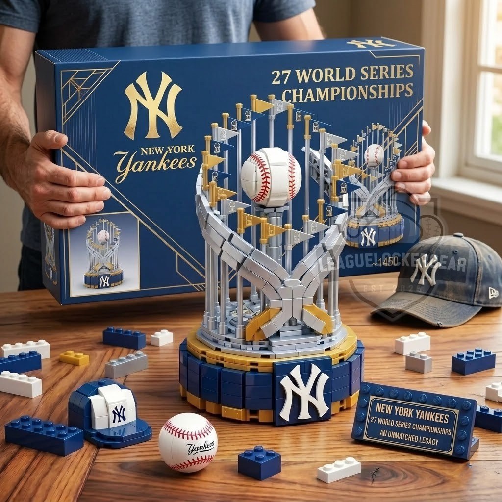 New York Yankees 27 World Series Championships Trophy Building Block Set