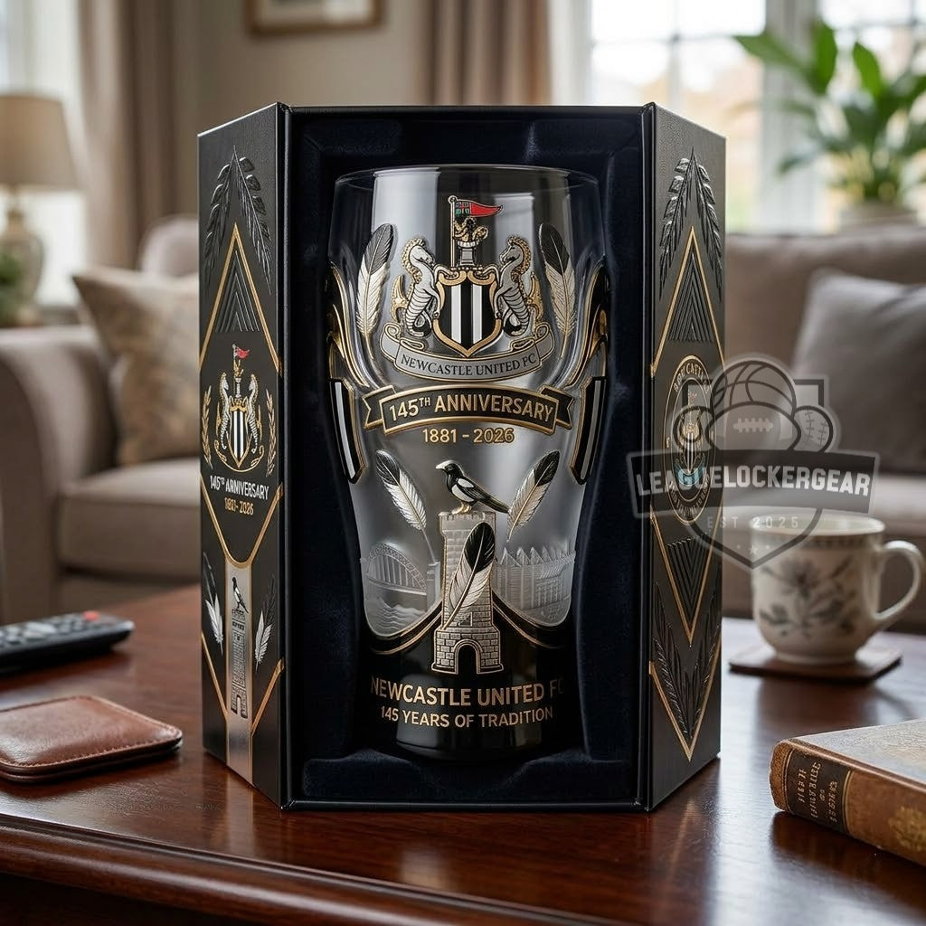 Newcastle United FC 145th Anniversary 1881-2026 Pint Glass