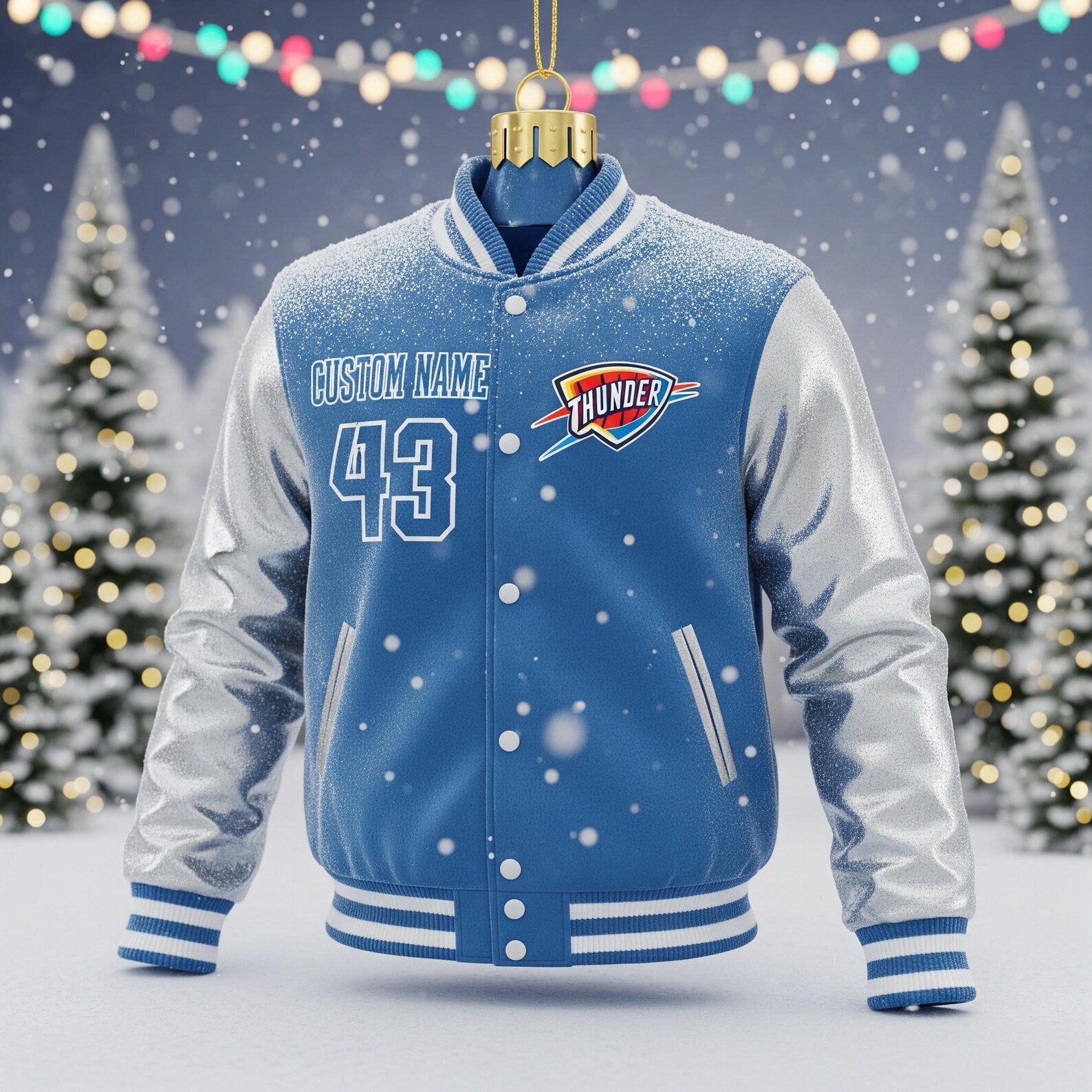 OKC Thunder Legacy Jacket Ornament 2025 – Personalized Edition