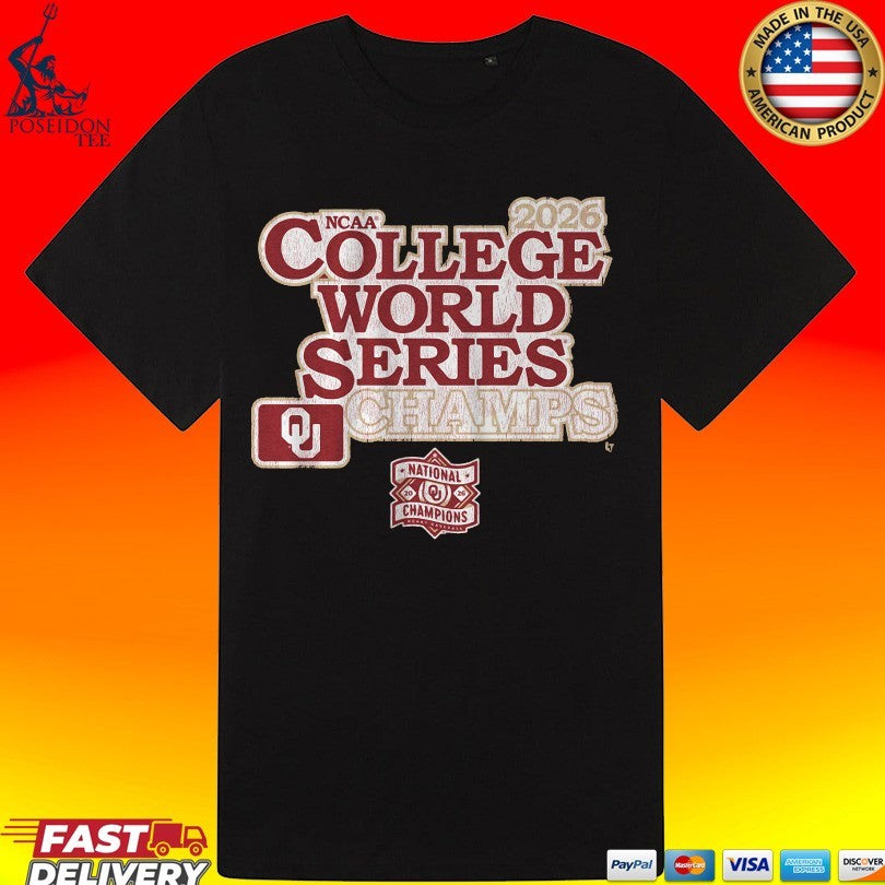 Oklahoma Baseball 2026 College World Series Champions T-shirt