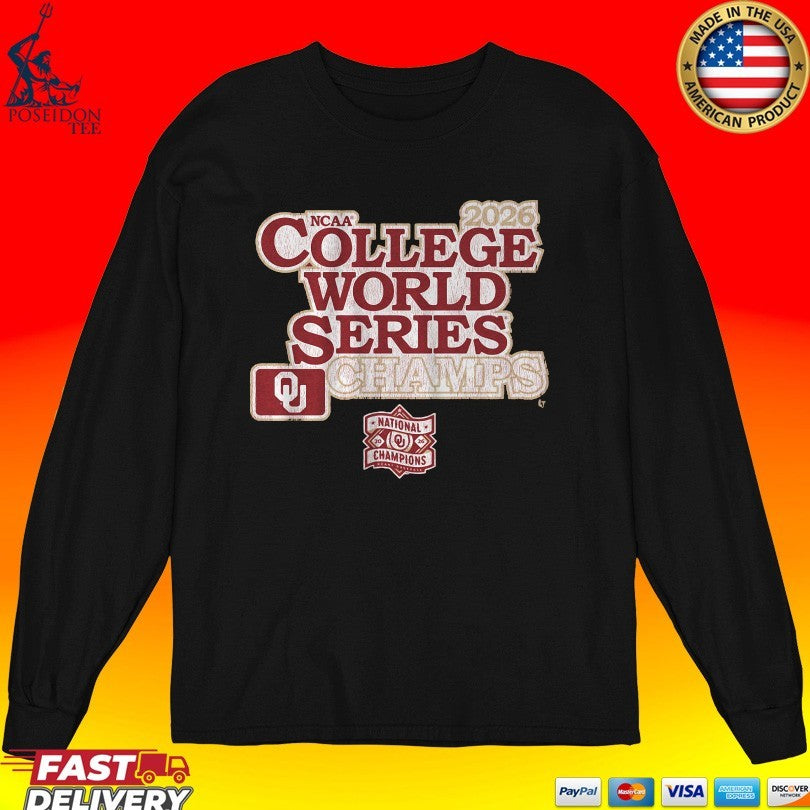 Oklahoma Baseball 2026 College World Series Champions T-shirt