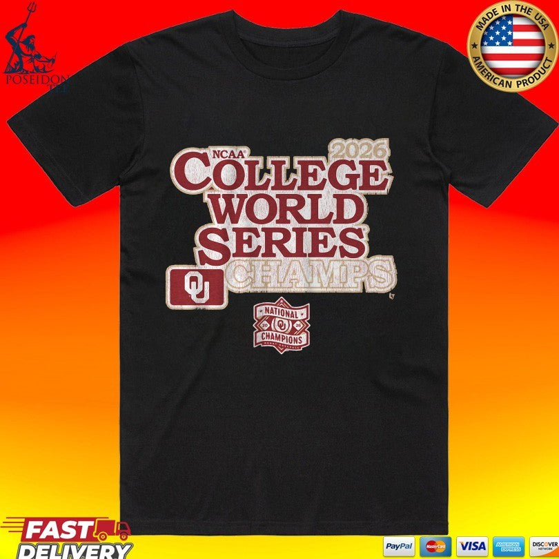 Oklahoma Baseball 2026 College World Series Champions T-shirt