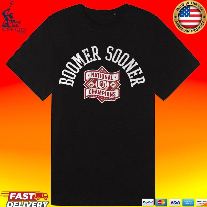 Oklahoma Baseball 2026 National Champions Boomer Sooner T-shirt