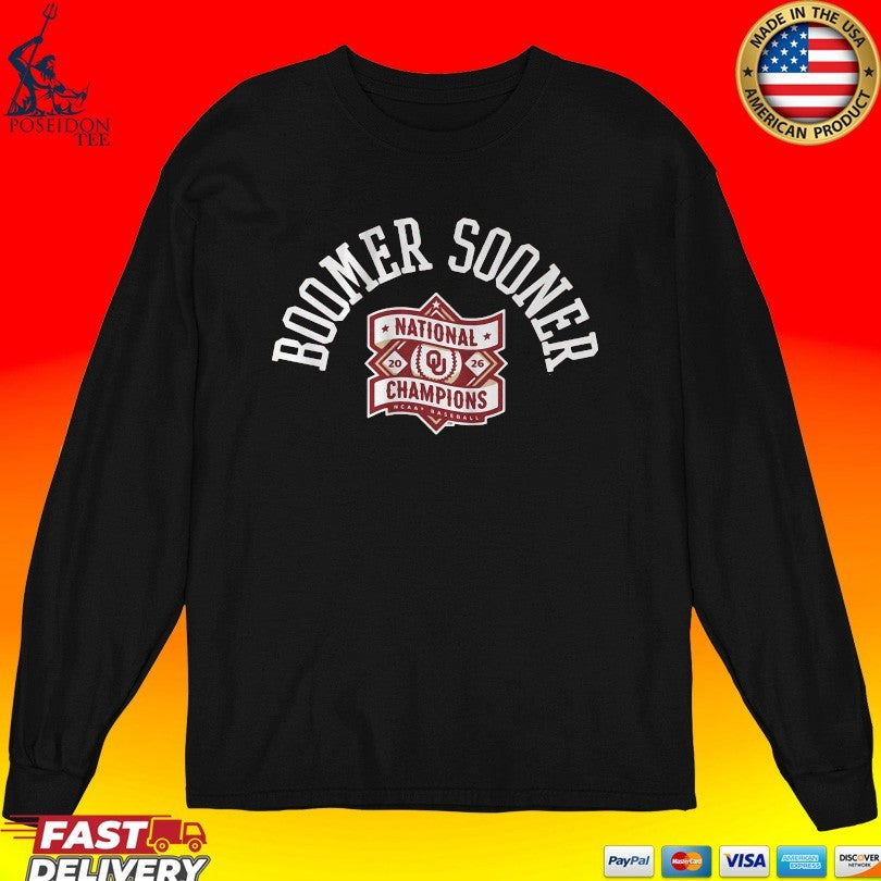 Oklahoma Baseball 2026 National Champions Boomer Sooner T-shirt