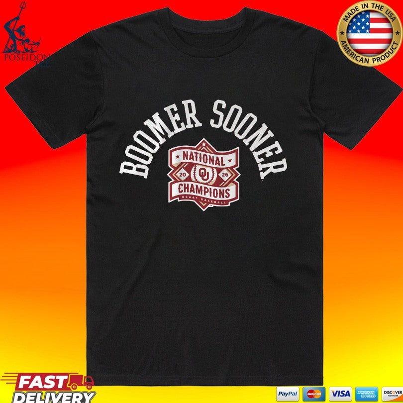 Oklahoma Baseball 2026 National Champions Boomer Sooner T-shirt