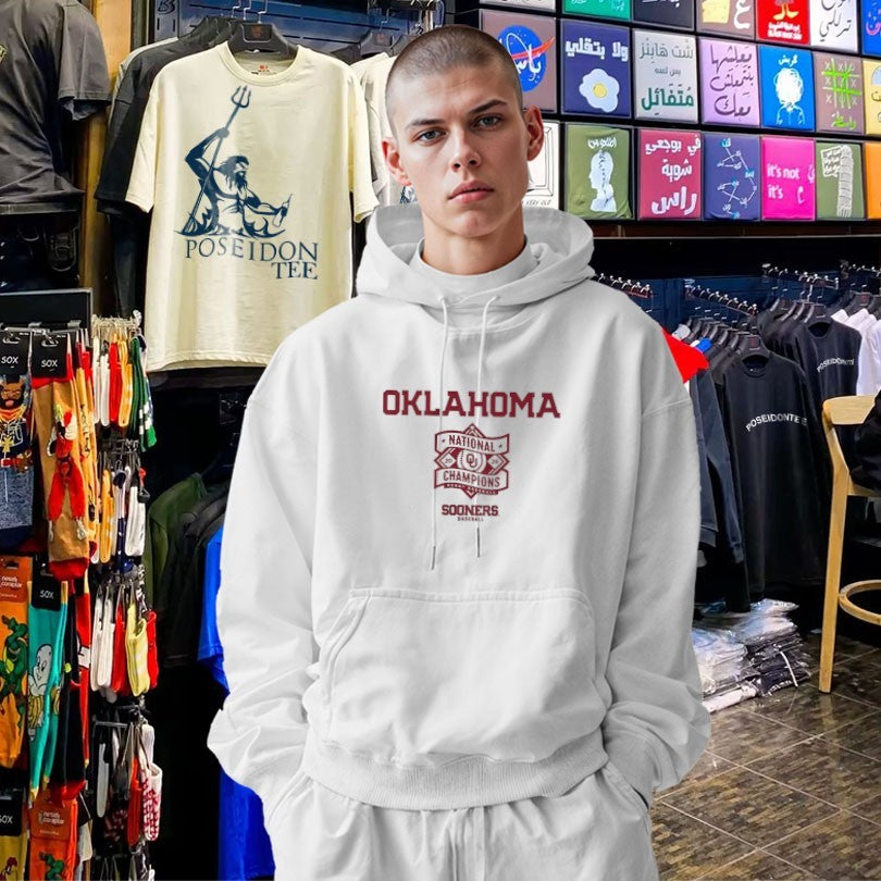 Oklahoma Baseball 2026 National Champions Text Logo Stack T-shirt
