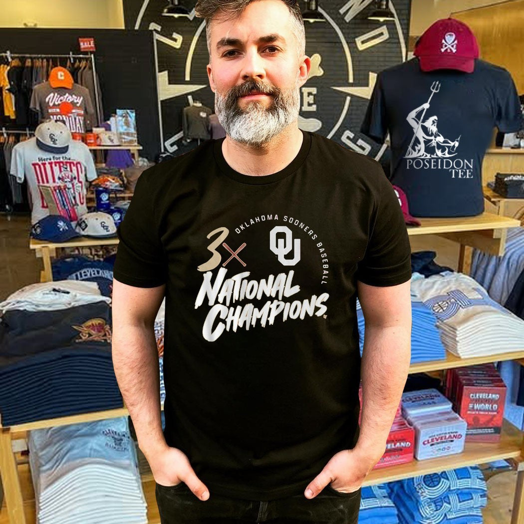 Oklahoma Baseball 3-time National Champions T-shirt