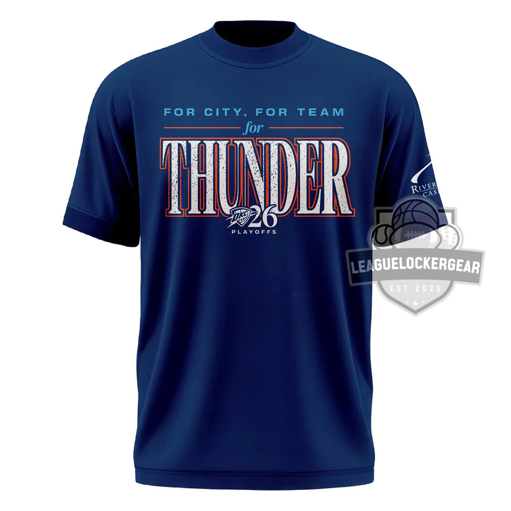 Oklahoma City Thunder 2026 Playoffs Team Roster 3D T-Shirt