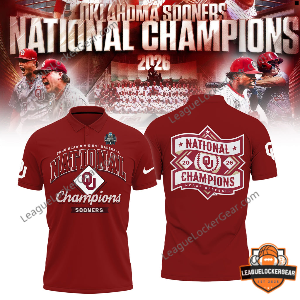 Oklahoma Sooners 2026 NCAA Division I Baseball National Champions T-Shirt