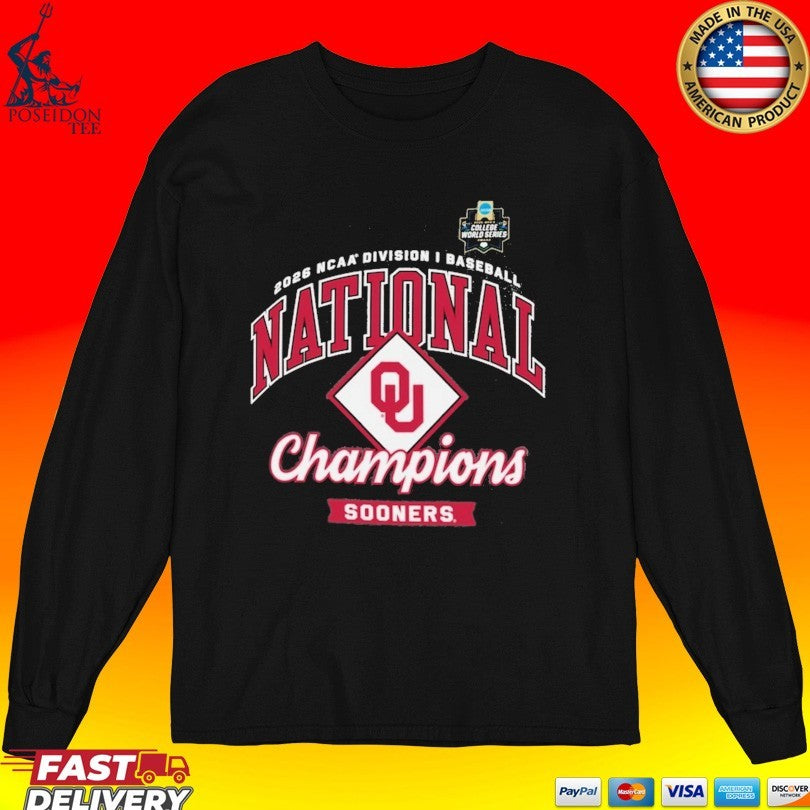Oklahoma Sooners Champion 2026 Ncaa Baseball Men’s Cws Champions Locker Room
