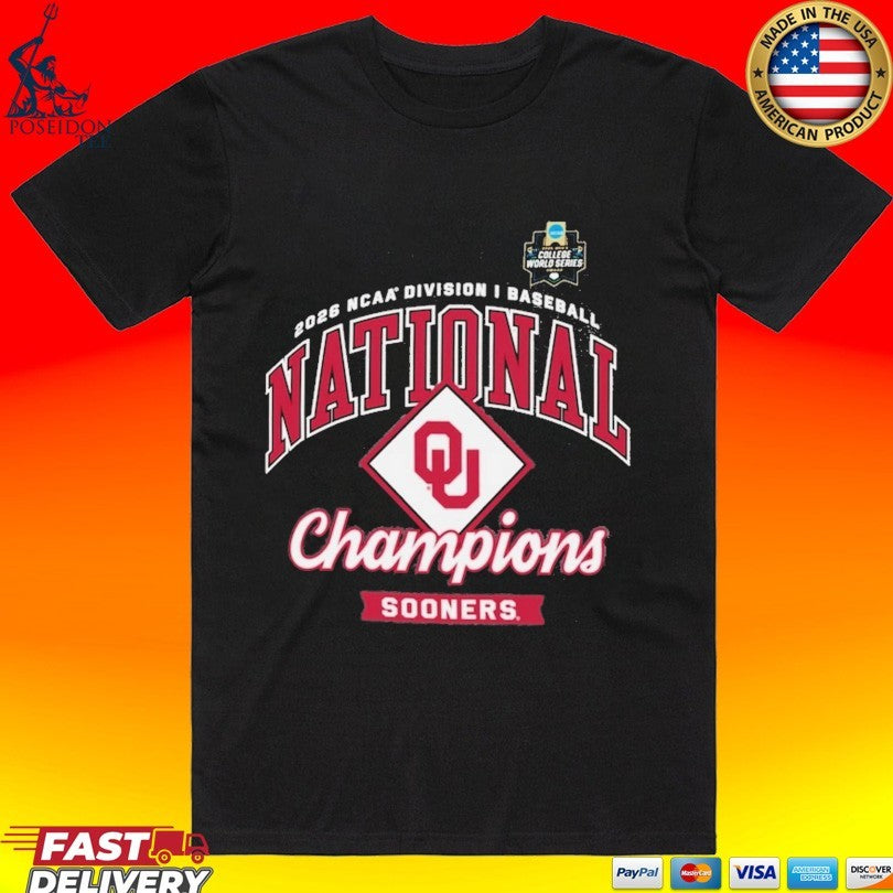 Oklahoma Sooners Champion 2026 Ncaa Baseball Men’s Cws Champions Locker Room