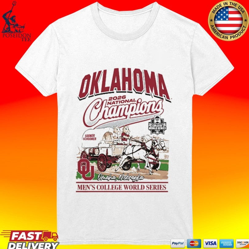 Oklahoma Sooners Ivory 2026 College World Series Champions Wagon T-shirt