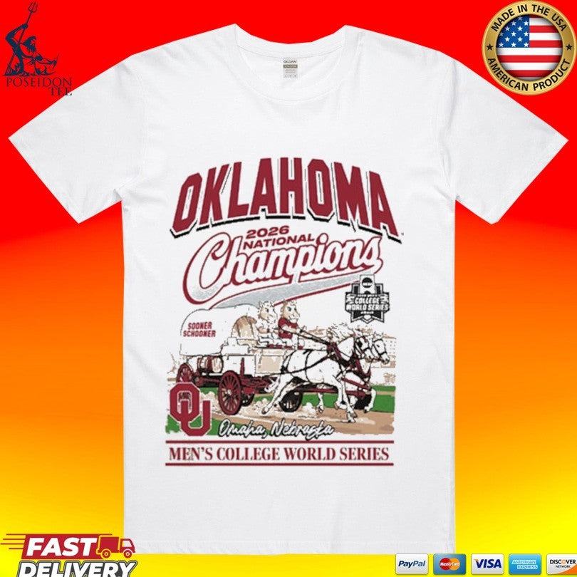 Oklahoma Sooners Ivory 2026 College World Series Champions Wagon T-shirt