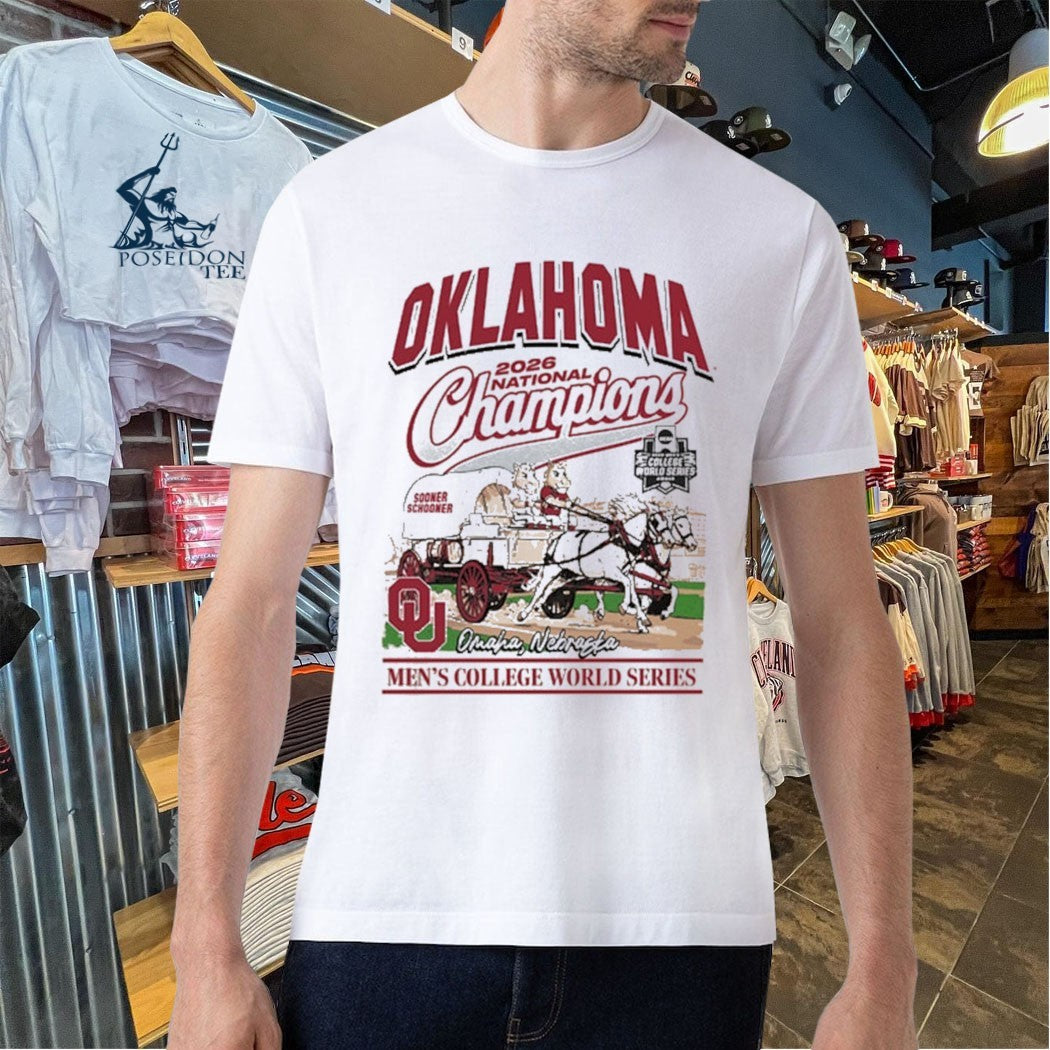 Oklahoma Sooners Ivory 2026 College World Series Champions Wagon T-shirt