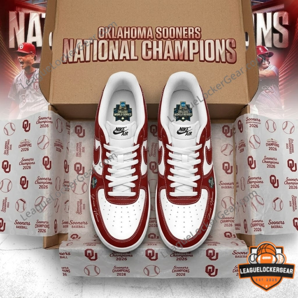 Oklahoma Sooners National Champions College World Series 2026 Sneakers