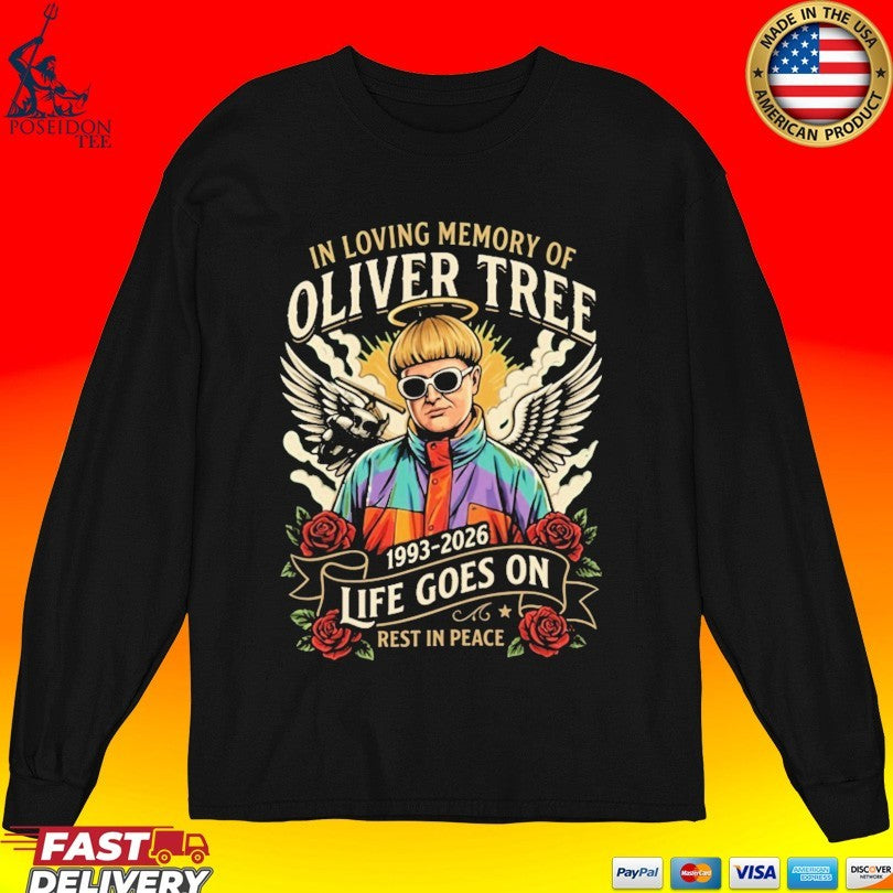 Oliver Tree Rip 1993 2026 Life Goes On Memorial T-shirt