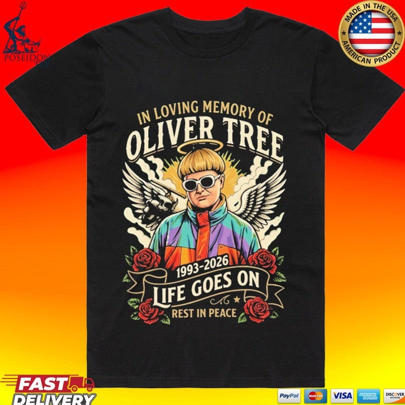 Oliver Tree Rip 1993 2026 Life Goes On Memorial T-shirt