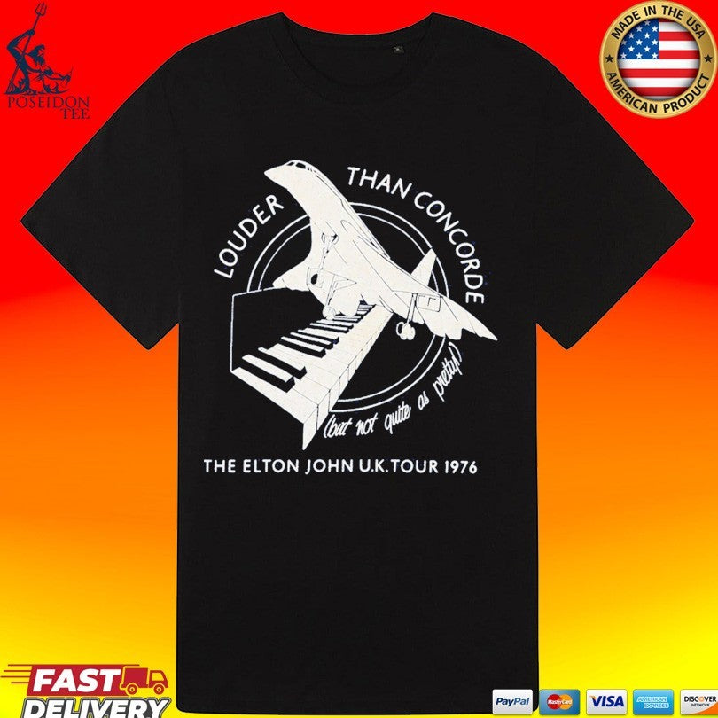 Olivia Rodrigo Pitchfork Elton John Uk Tour 1976 Louder Than Concorde T-shirt