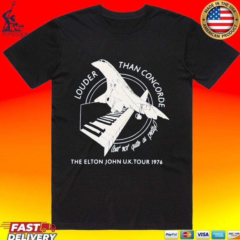 Olivia Rodrigo Pitchfork Elton John Uk Tour 1976 Louder Than Concorde T-shirt