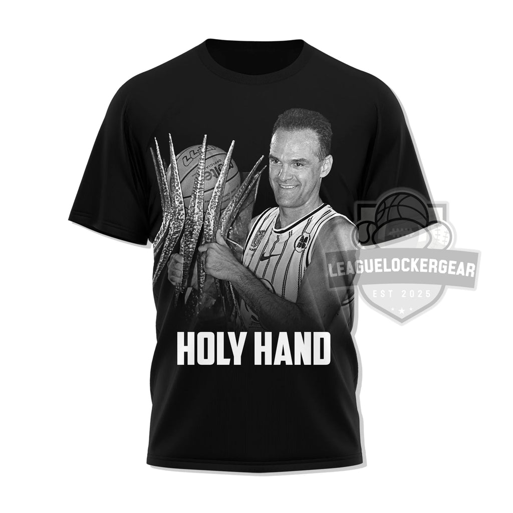 Oscar Schmidt Holy Hand Basketball Hall of Famer 1958-2026 T-Shirt