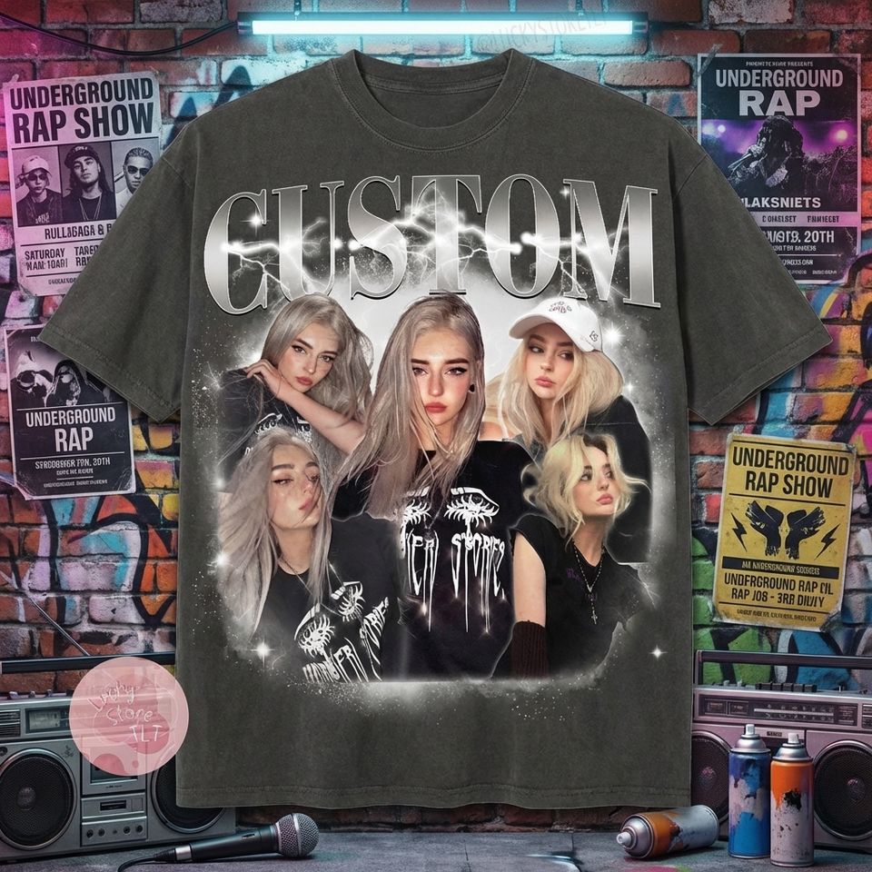 Custom Bootleg Rap Tee, Custom Photo Shirt, Custom Photo Vintage Graphic Tee