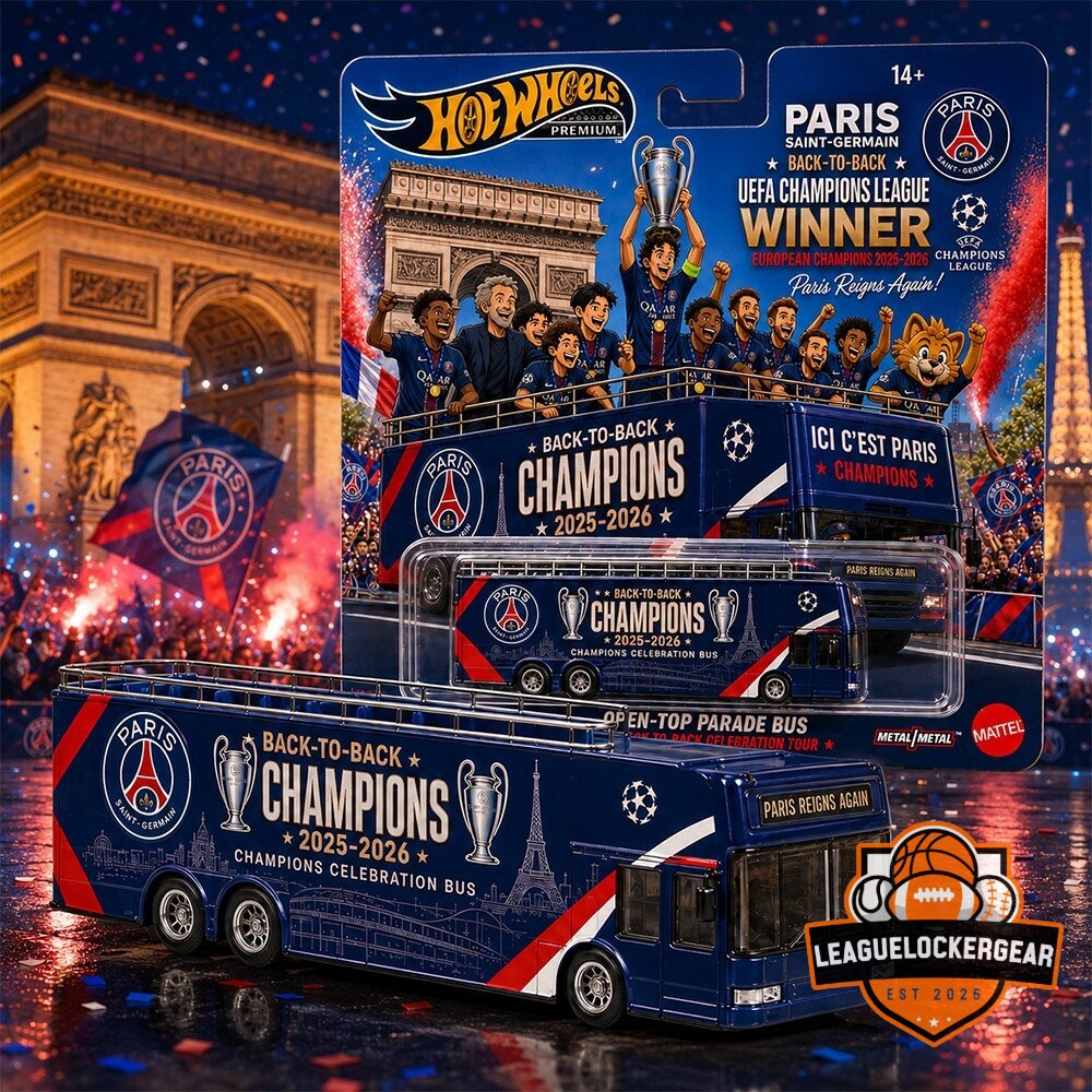 Wheels Paris Saint-Germain Back-to-Back UEFA Champions League Winner Die-Cast Parade Bus