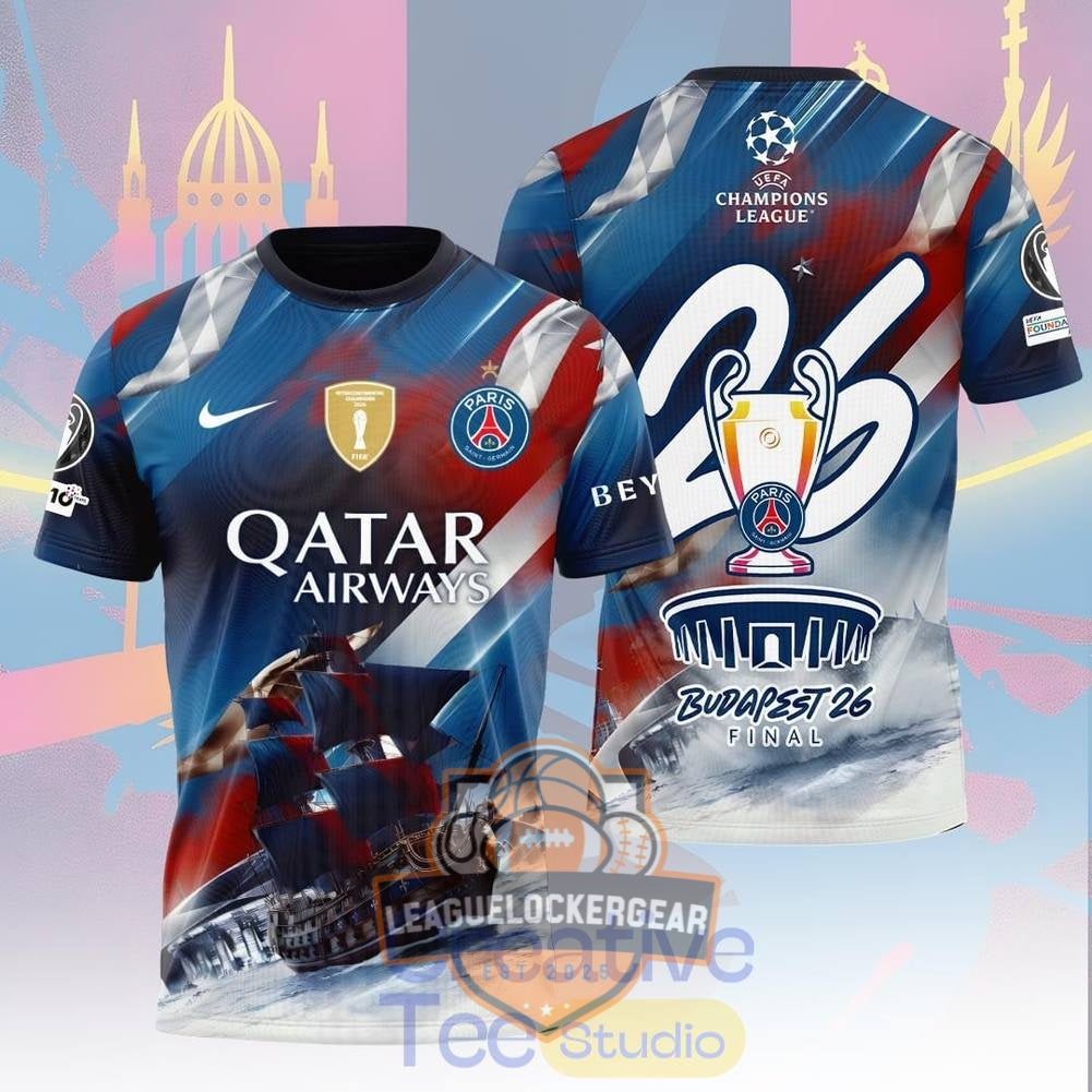 Paris Saint-Germain Champions League Final Budapest 2026 T-Shirt