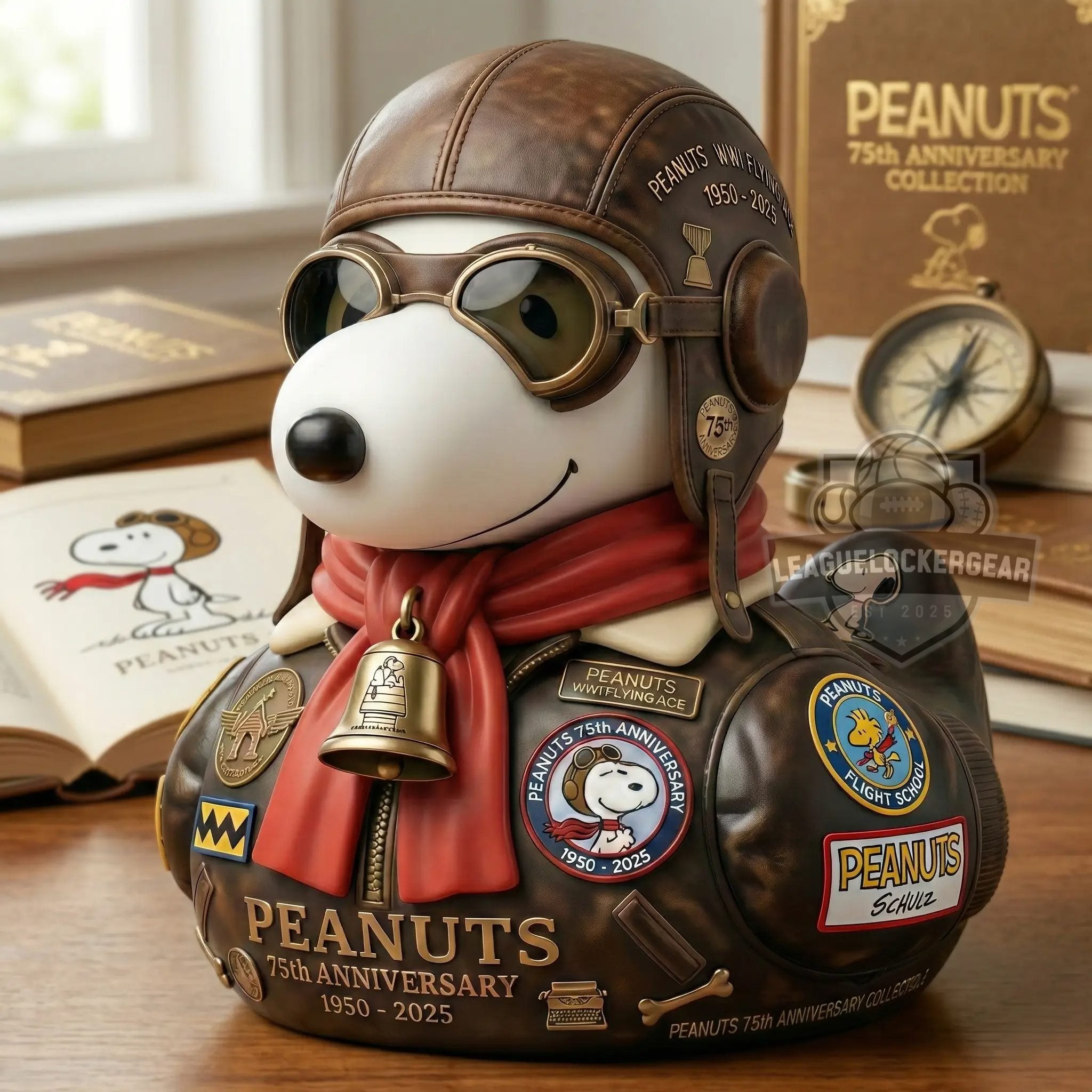 Peanuts 75th Anniversary Flying Ace Rubber Duck