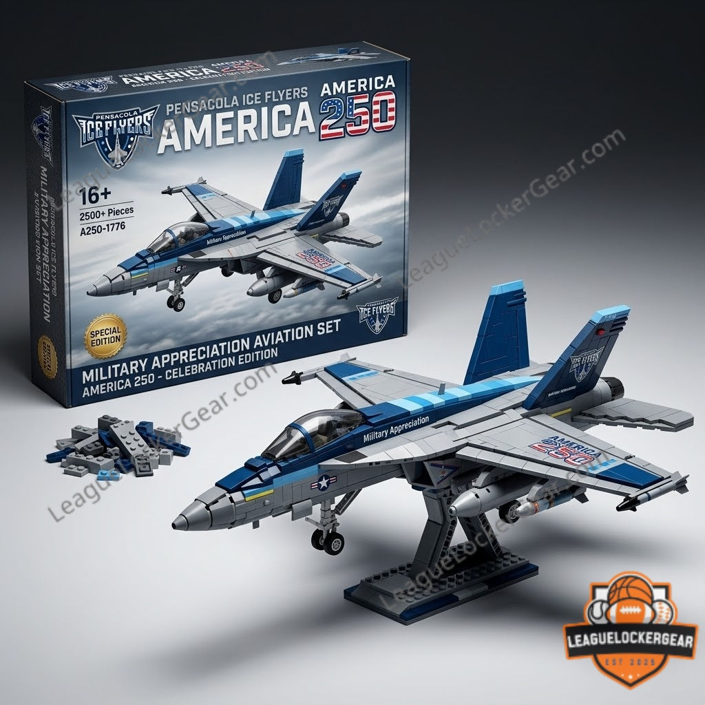 Pensacola Ice Flyers Military Appreciation America 250 Brick Set