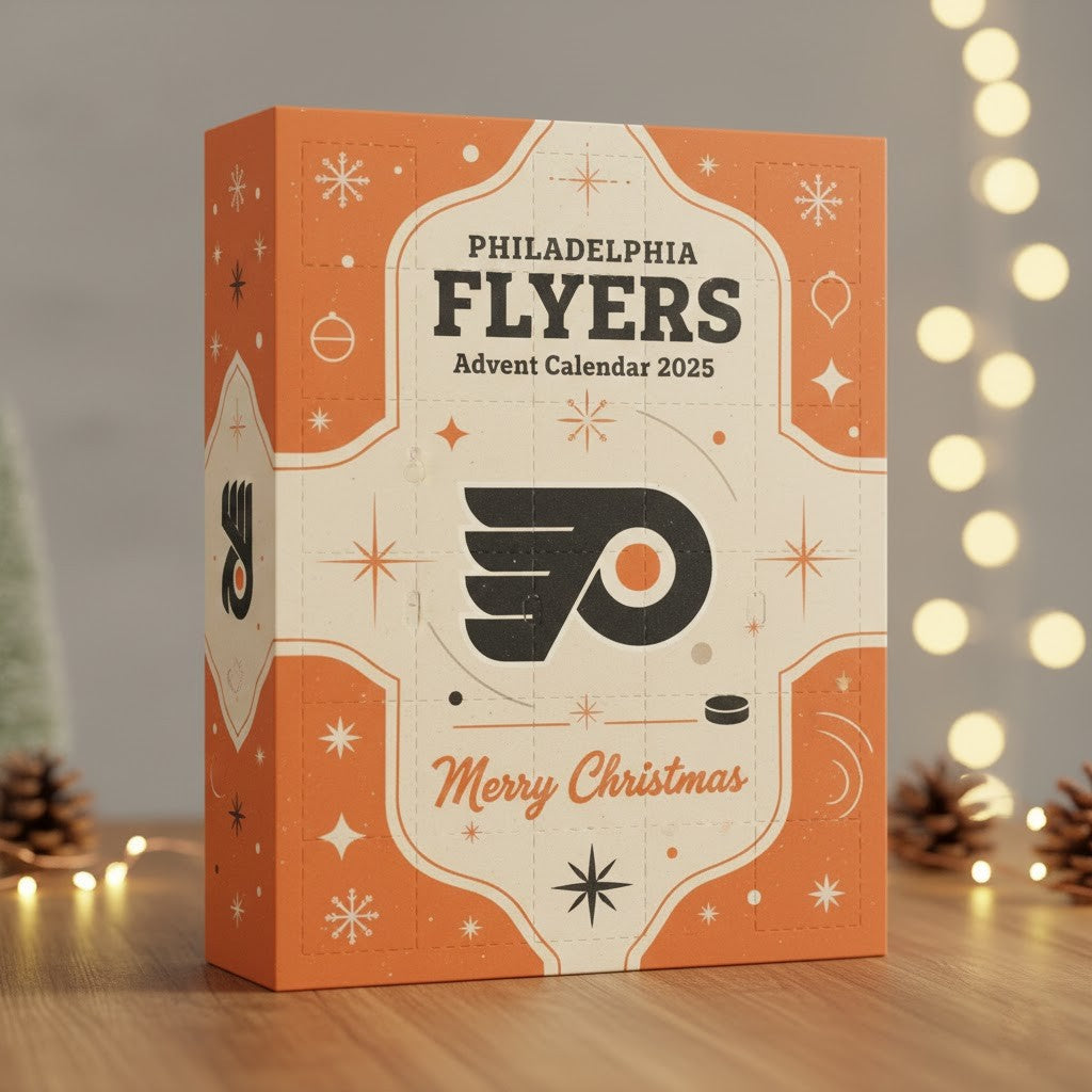Philadelphia Flyers Advent Calendar 2025 – Merry Christmas Retro Orange Fan NHL Hockey Collectible Set