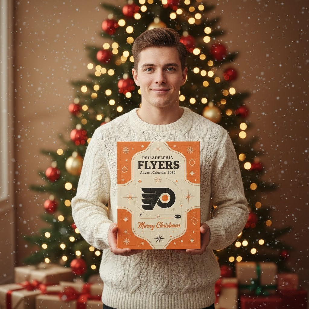 Philadelphia Flyers Advent Calendar 2025 – Merry Christmas Retro Orange Fan NHL Hockey Collectible Set