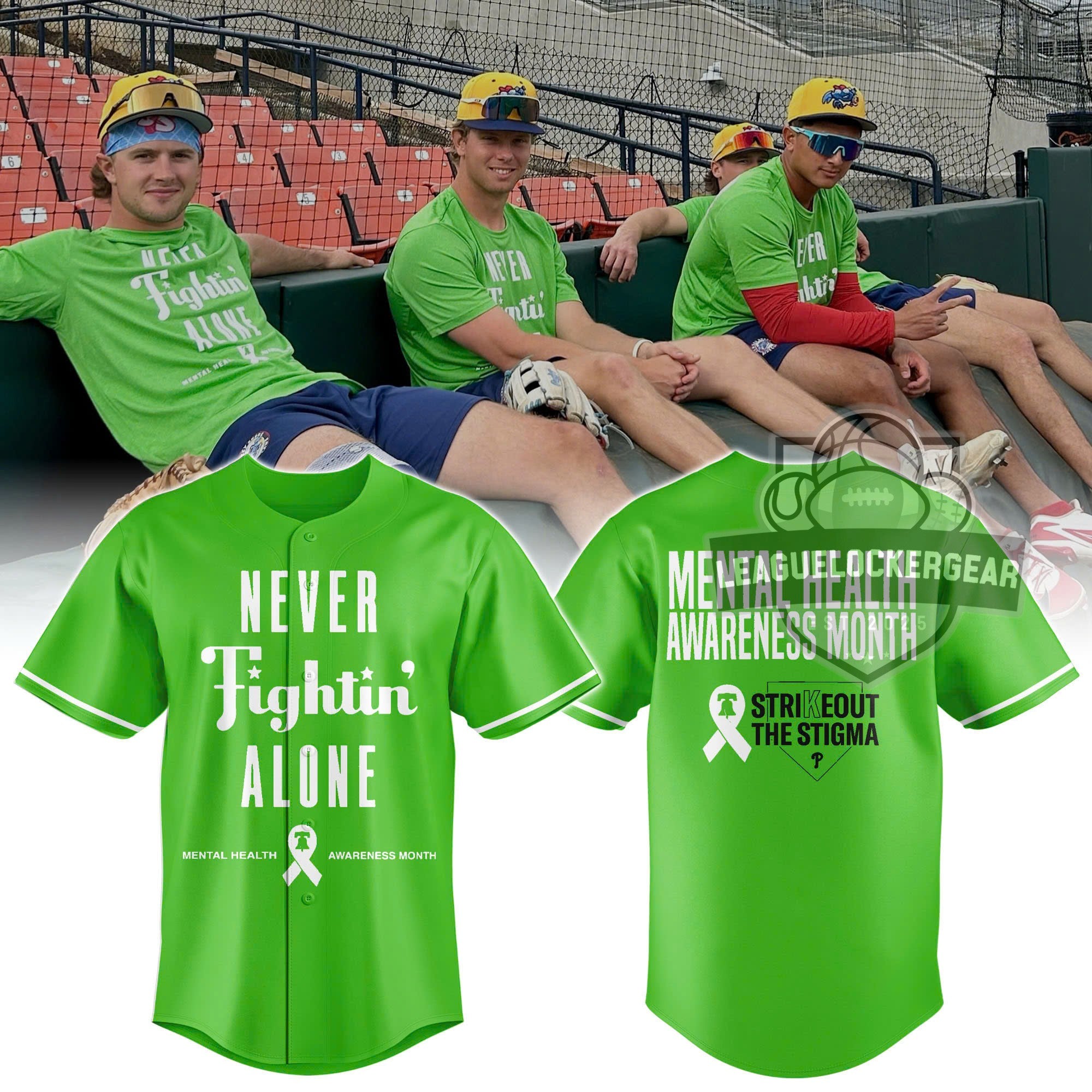 Philadelphia Phillies Mental Health Awareness Month Baseball Jersey