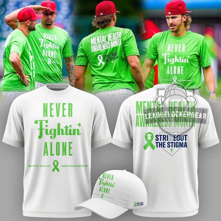 Philadelphia Phillies Mental Health Awareness Month Strike Out The Stigma T-Shirt