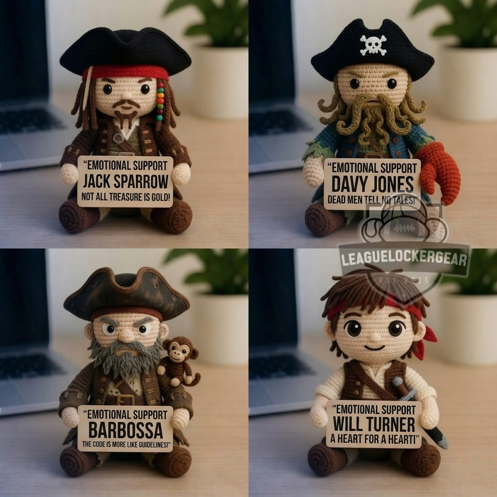 Pirates of the Caribbean Characters Emotional Support Crochet Dolls