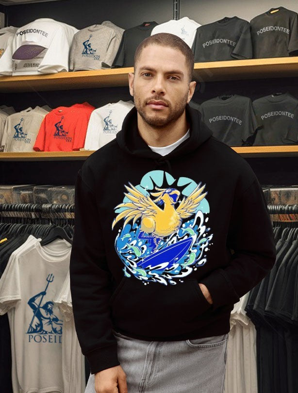 Pop Culture Wizard Surfing Bird T-shirt