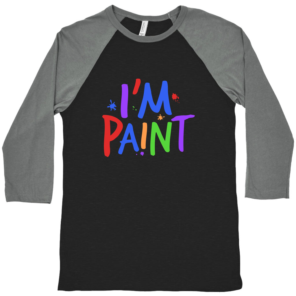 I Love To Finger Paint Couples 2 Baseball Tee