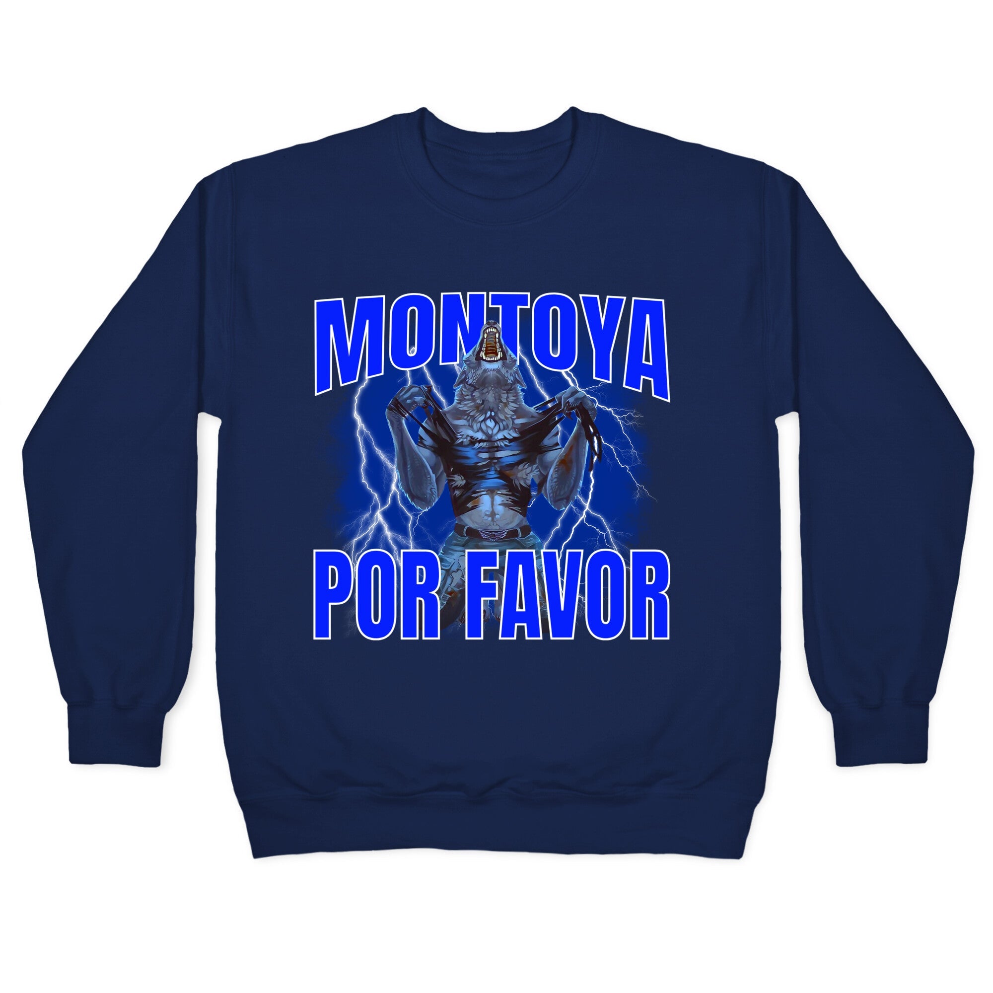 Montoya Por Favor Wolf Meme Crewneck Sweatshirt