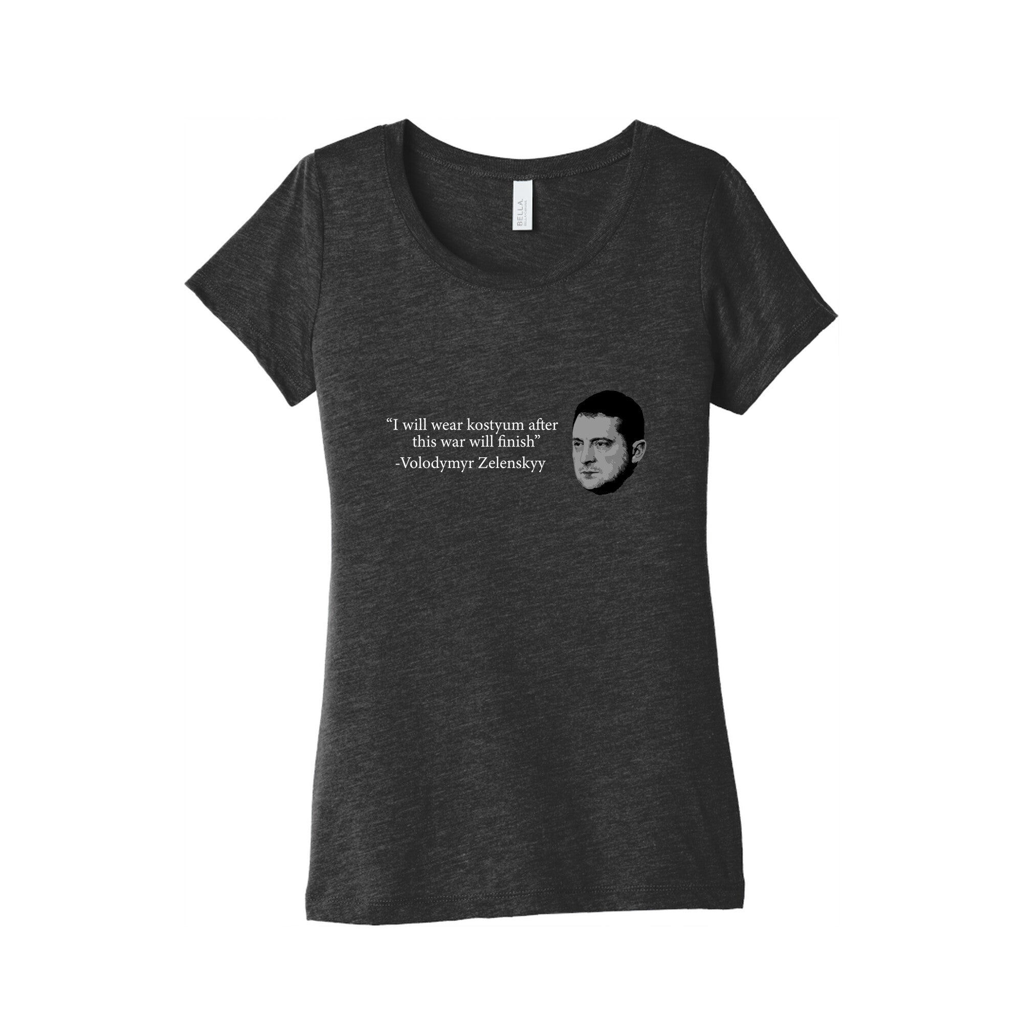 Zelensky Trump Costume Quote Womens Triblend Tee